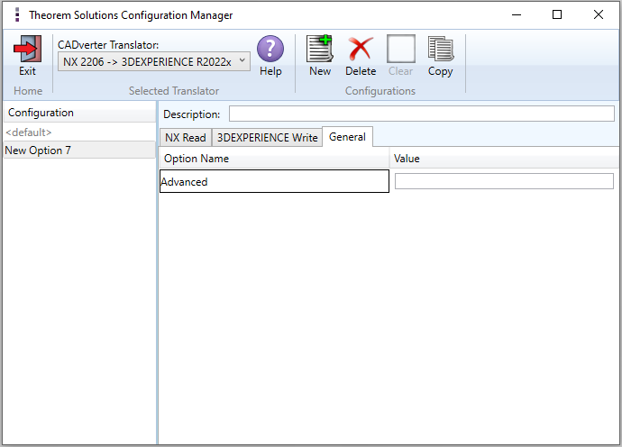 Configuration Manager - General (NX to 3DExperience)