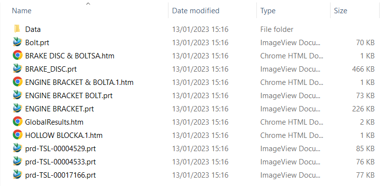 Exported NX files