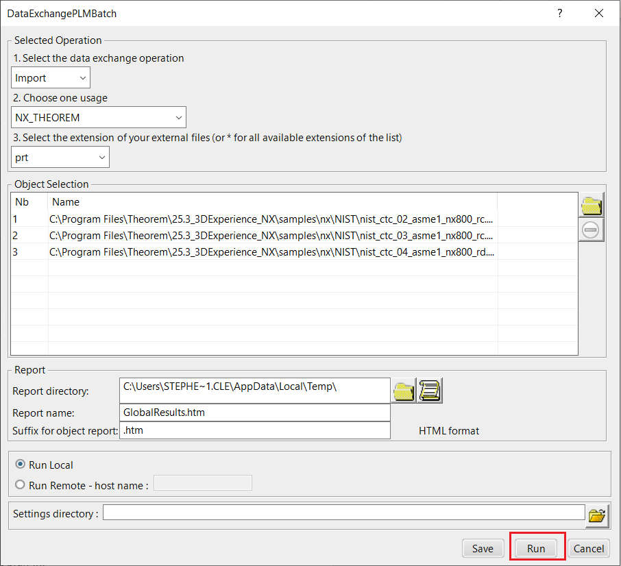 DataExchangePLMBatch - ready to import