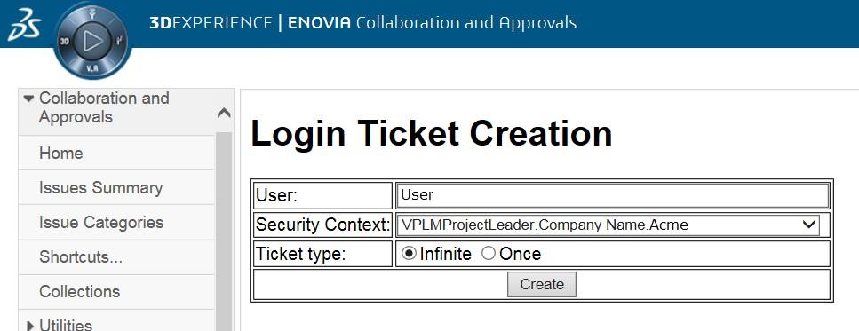 Appendix A - Creating a Login Ticket — figure 2
