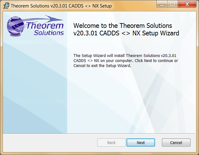 Installation welcome screen