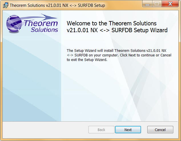 Installation -- Welcome screen