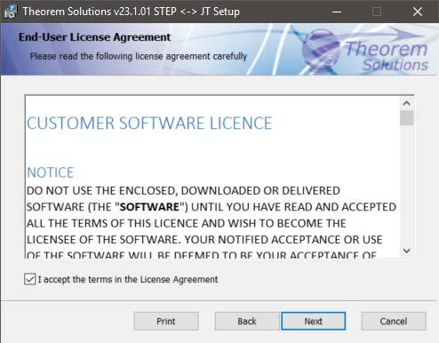 Installation — License Agreement