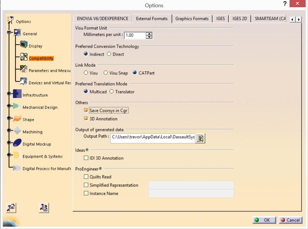 CATIA V5 External Formats Preferred Conversion Technology