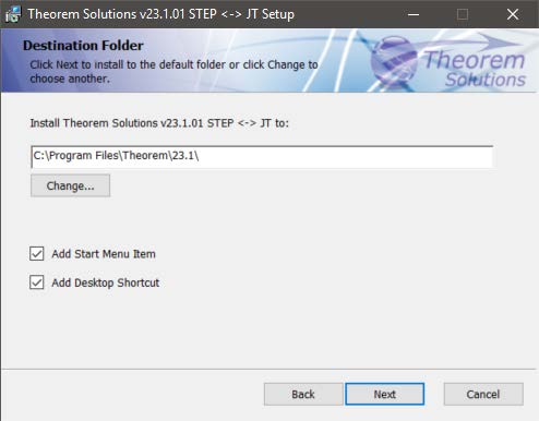 Installation — Destination Folder