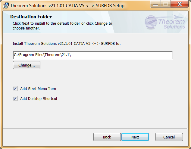 Destination Folder