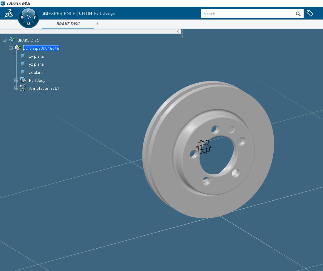 3DExperience part open for export