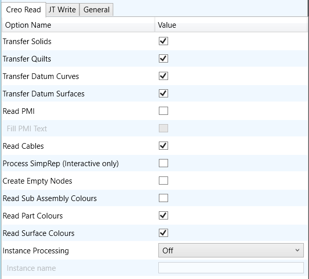 Configuration Manager panel