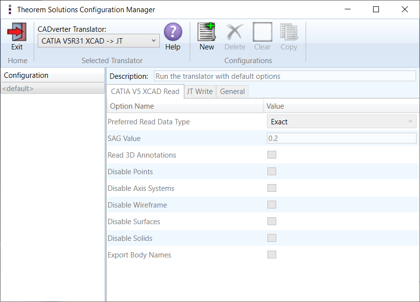 Options and Configurations — Configuration Manager