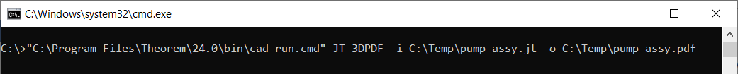Command line translation example