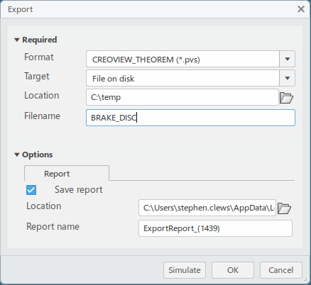 Interactive Export to Creo View — figure 2