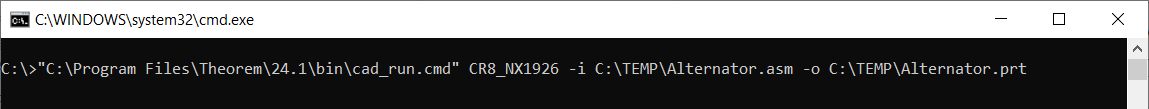 Command line translation example