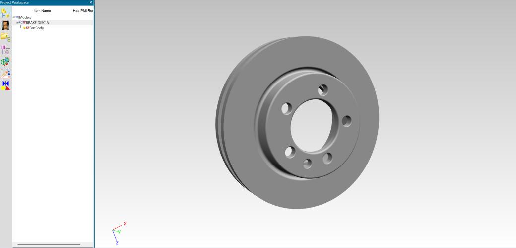 Exported JT file viewed in JT viewer