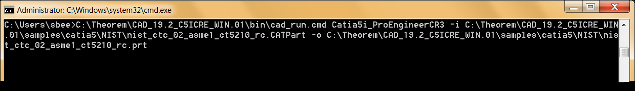 Command line translation CATIA V5 to CREO
