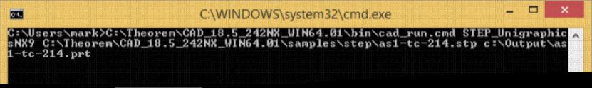 Command line translation example
