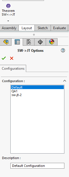 SW to JT Configurations