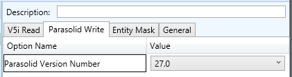 CATIA V5i to Parasolid Entity Masking Arguments