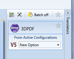 Active configuration toolbar