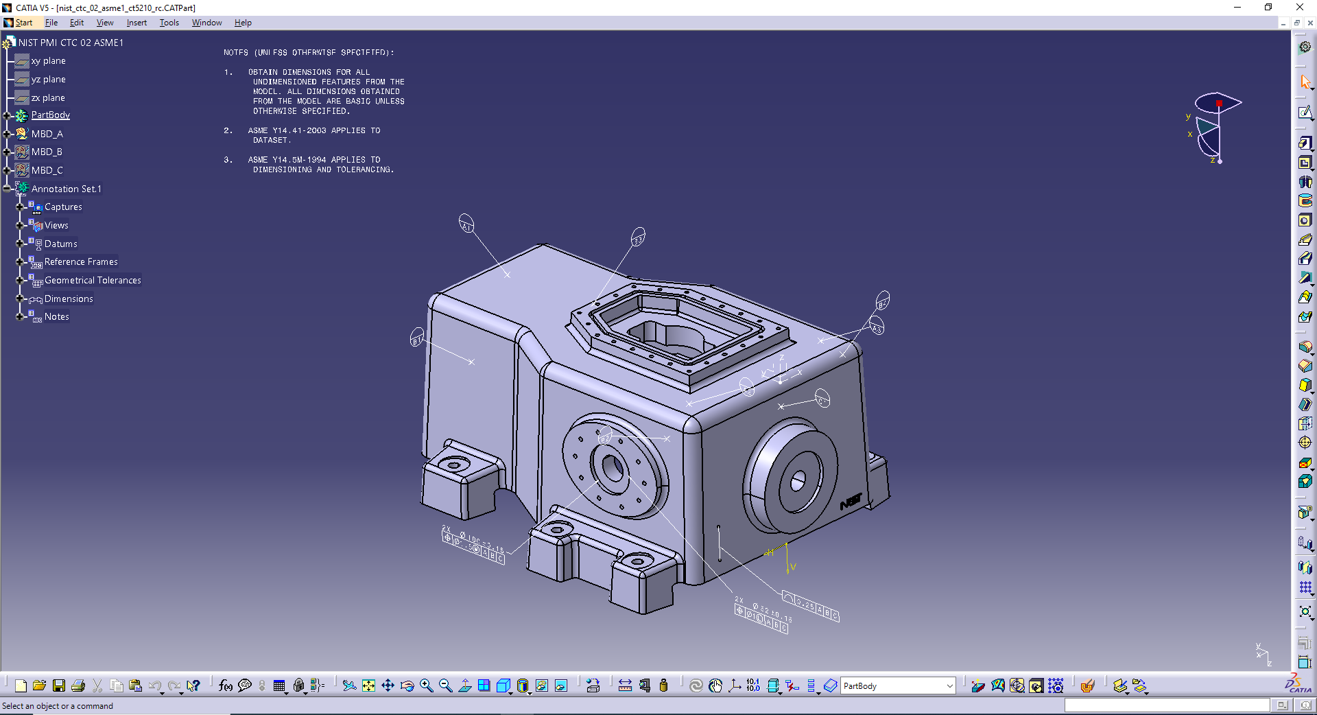 CATIA V5 with part loaded