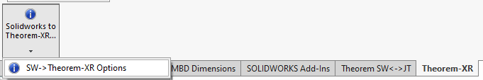 Theorem XR options menu