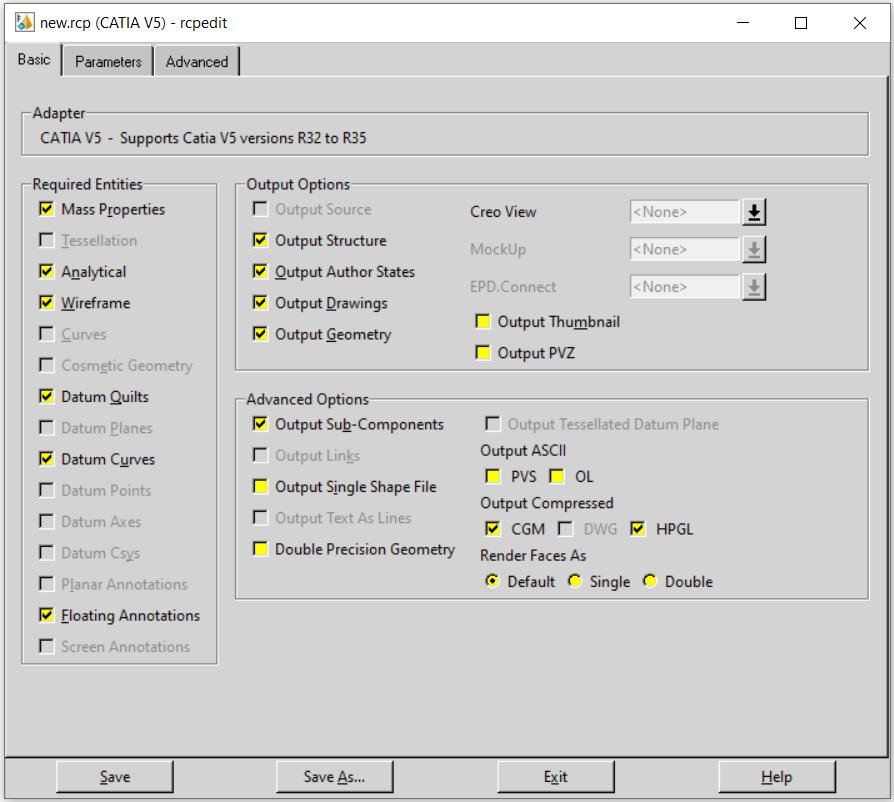 Recipe Editor Basic tab