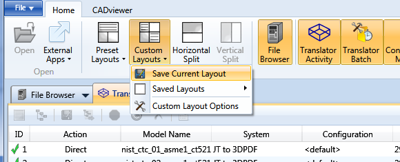 Save Current Layout