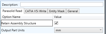 CATIA V5i to Parasolid General Arguments