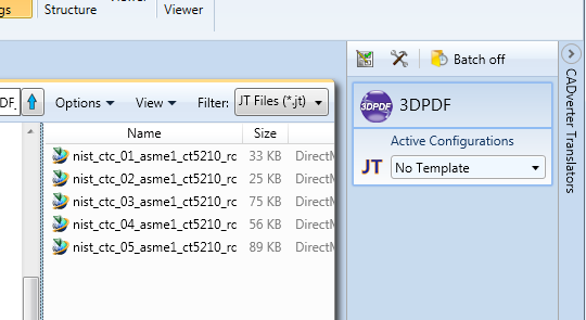 Active Configurations - No Template selected