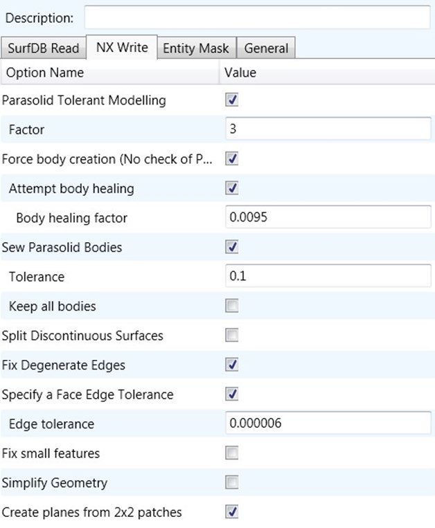 NX Write Arguments -- Configuration Manager
