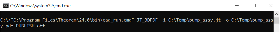 Command line - publish without template