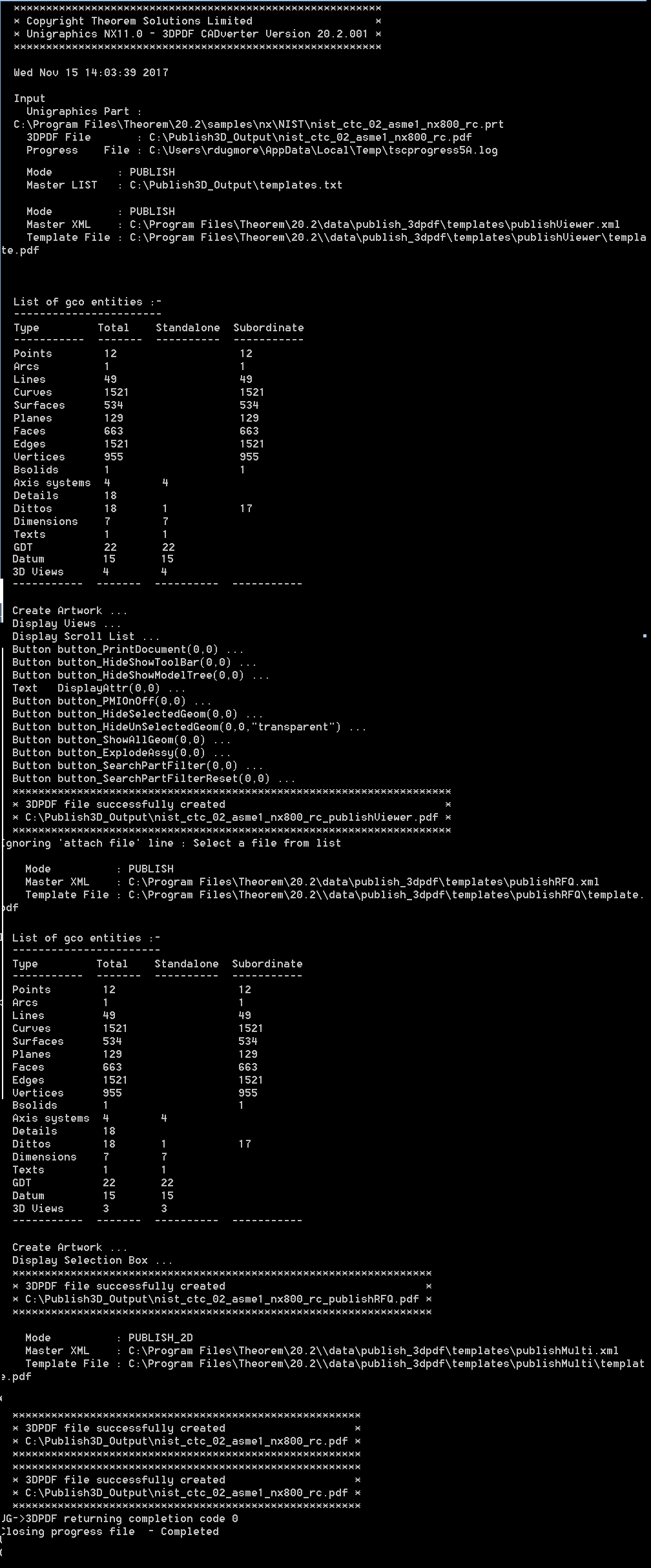 Command line output multiple templates