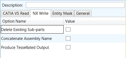 NX Write arguments