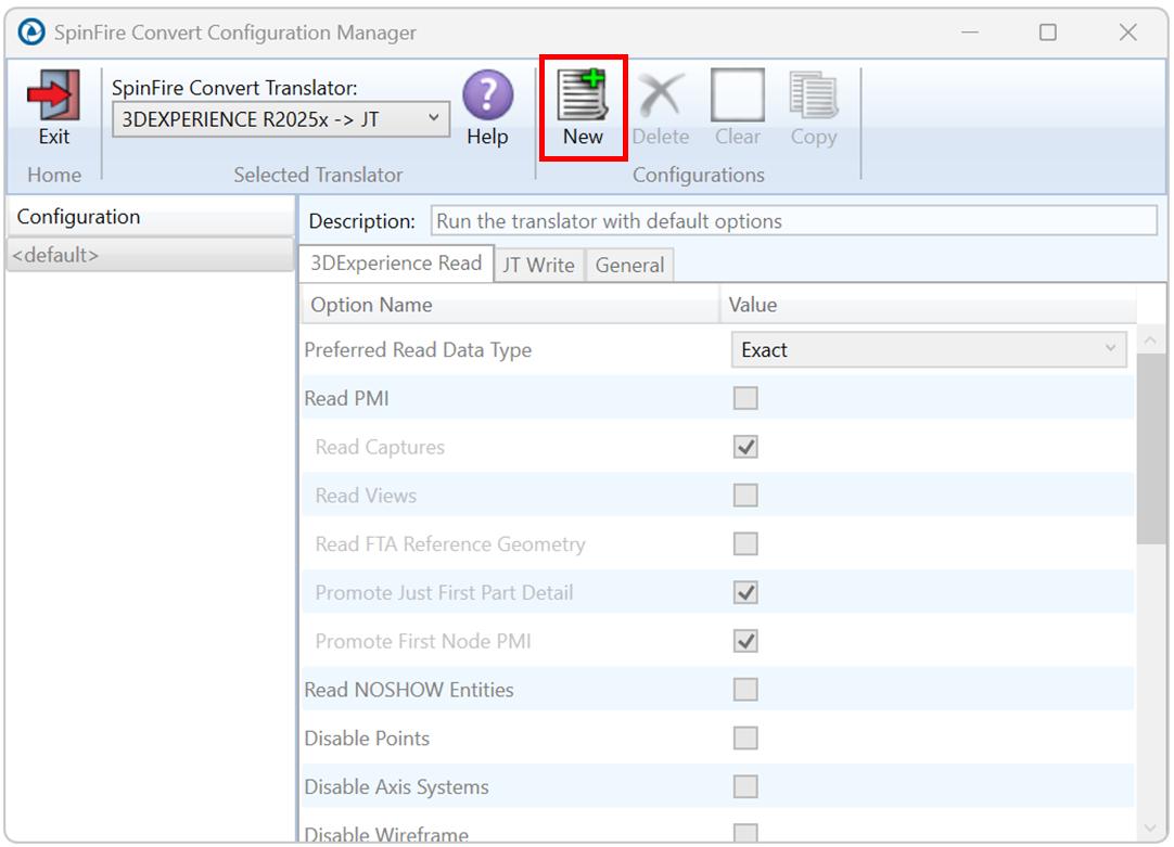 SpinFire Convert Configuration Manager - New