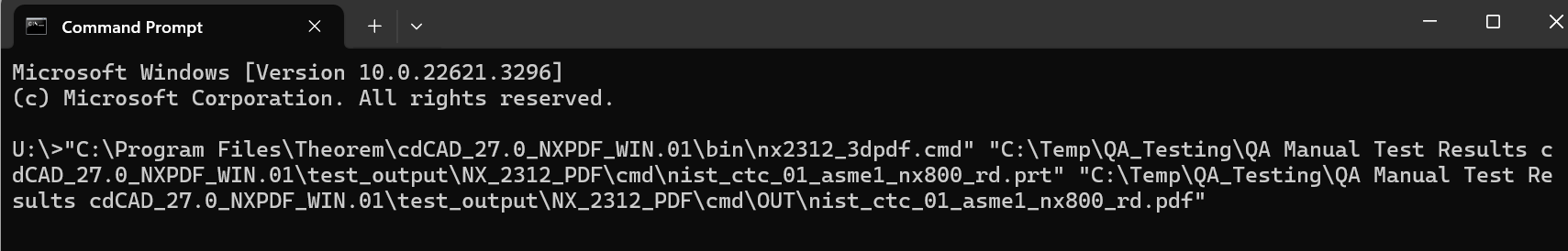 Command line no template