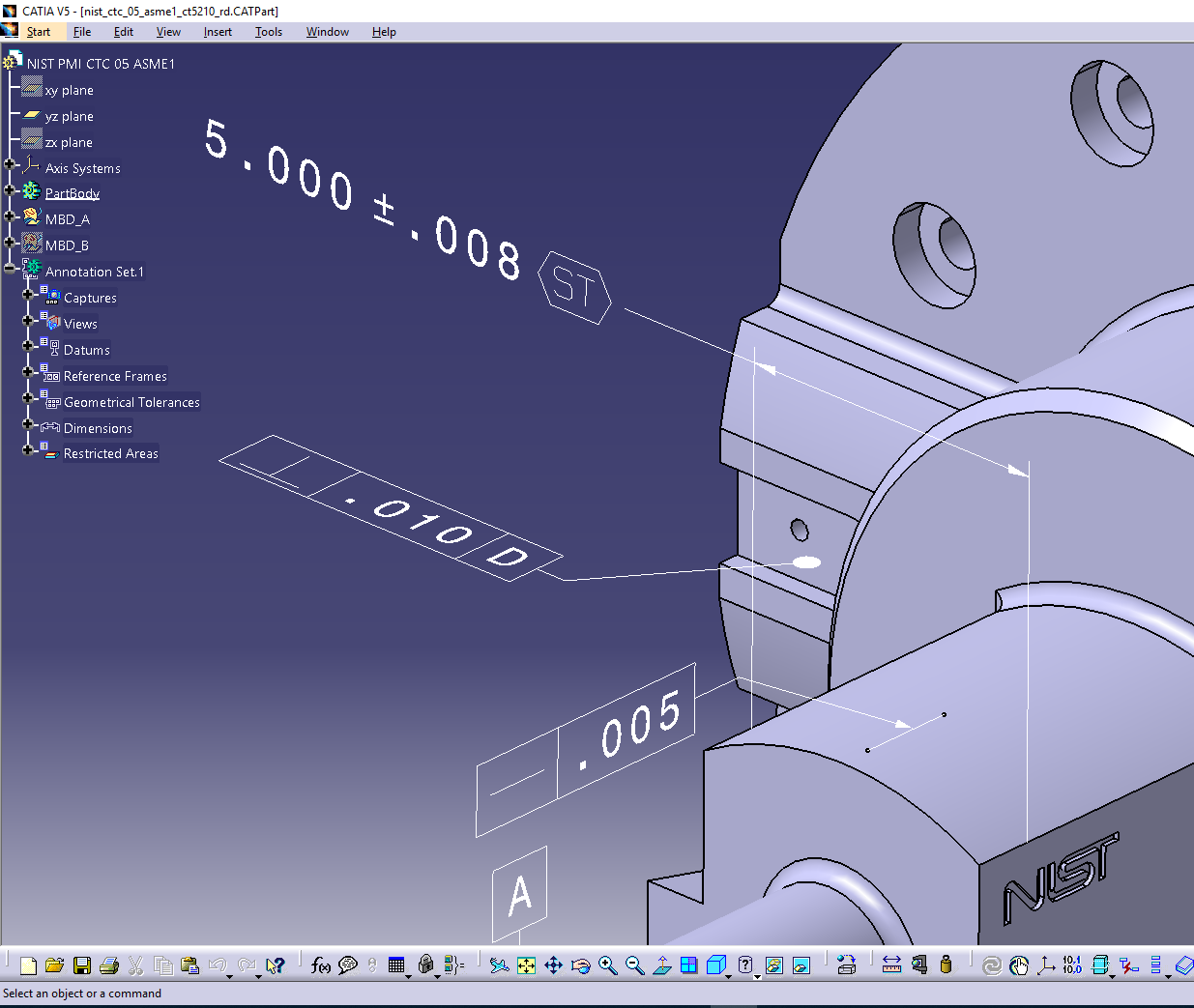 CATIA V5 3D Dimensions and Annotations