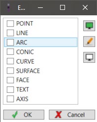 Surf to NX Entity Masking Arguments -- Entity Types