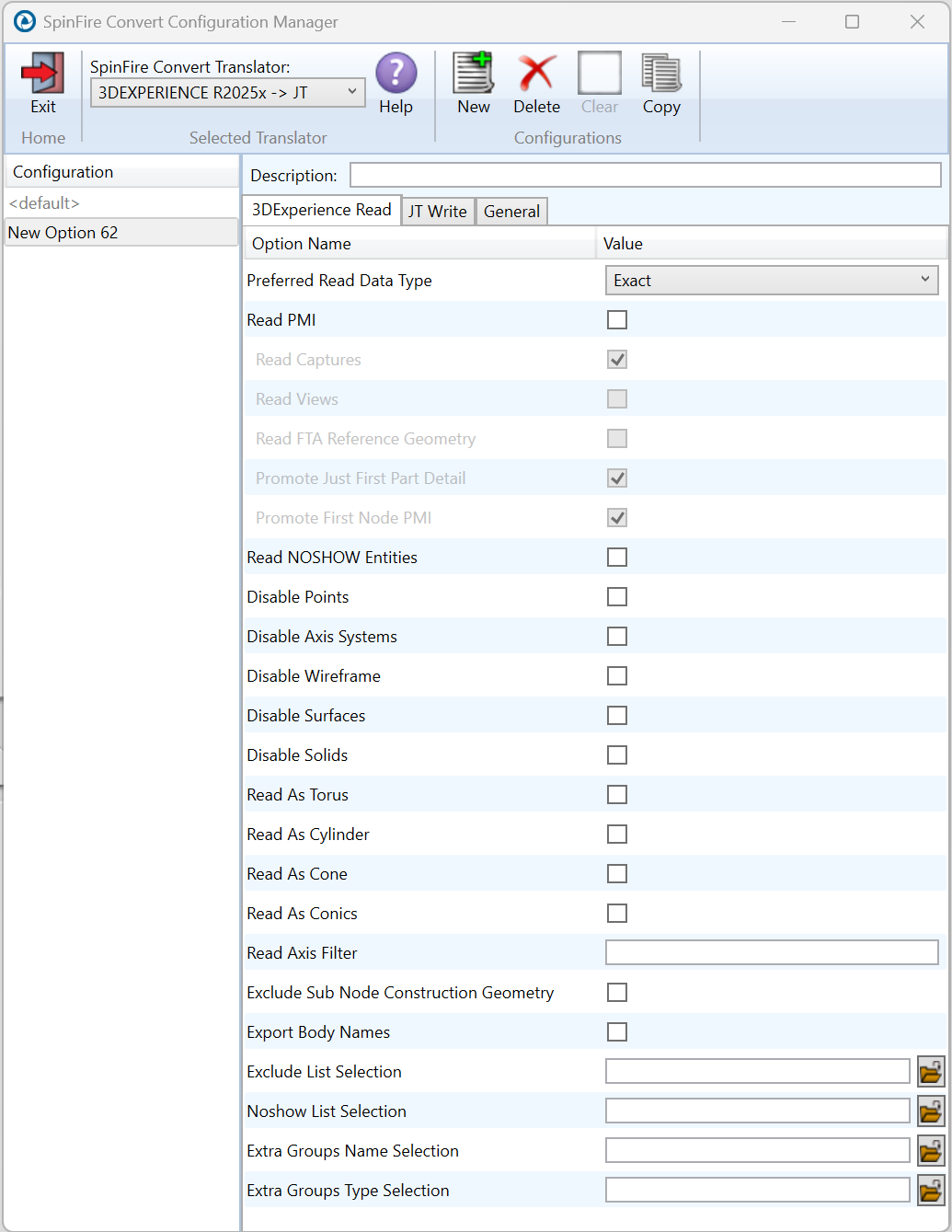Configuration Manager - 3DExperience Read options