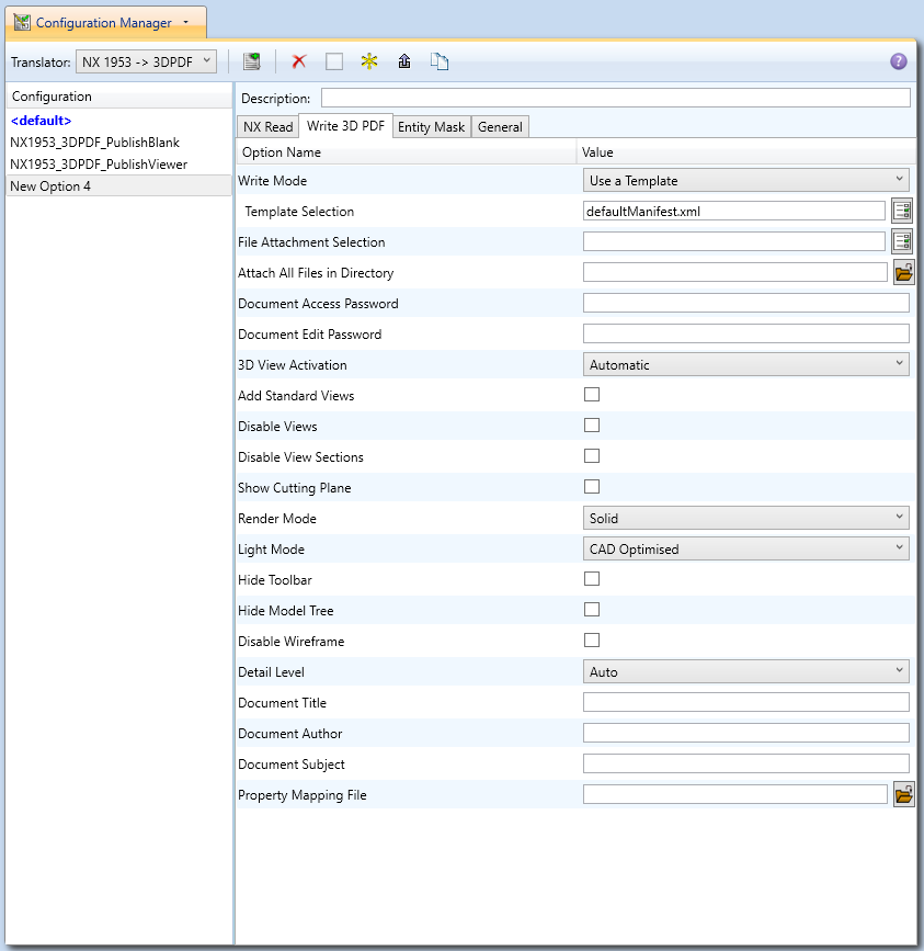 Write 3D PDF arguments