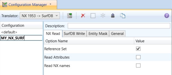NX Read Arguments -- Configuration Manager