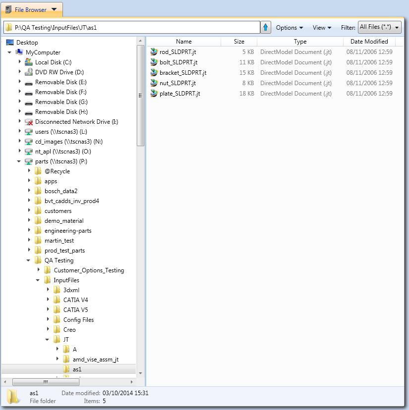 File Browser navigation pane