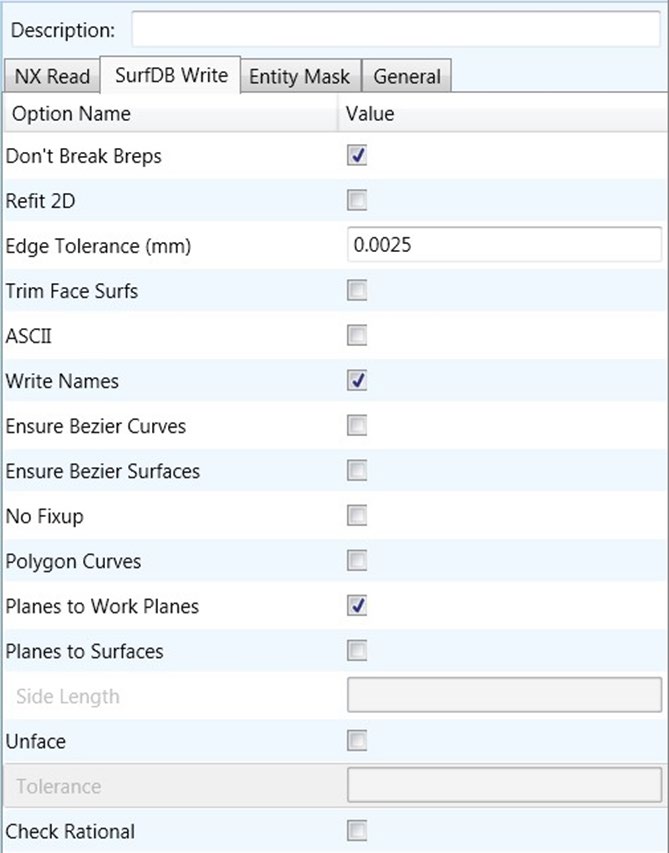 Surf Write Arguments -- Configuration Manager