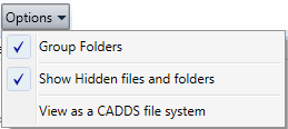 Options drop-down