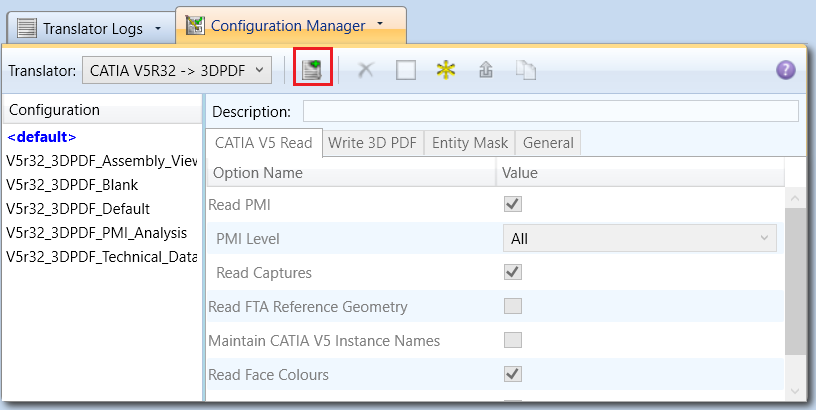 Configuration Manager tab