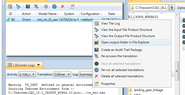 Unified Interface — output folder