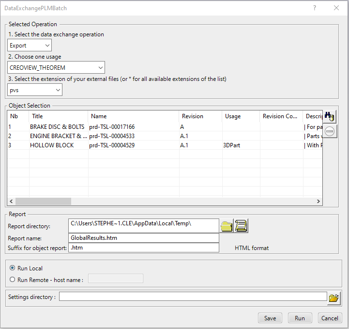 Batch Export to Creo View — figure 4