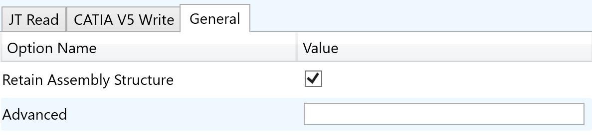 JT to CATIA V5 General Arguments