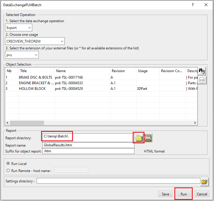 Batch Export to Creo View — figure 4