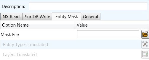 NX to Surf Entity Masking Arguments -- Configuration Manager