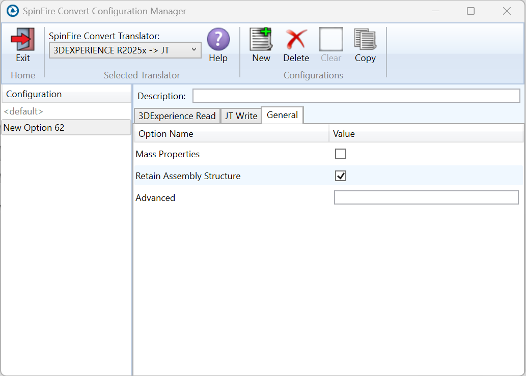 Configuration Manager - General options