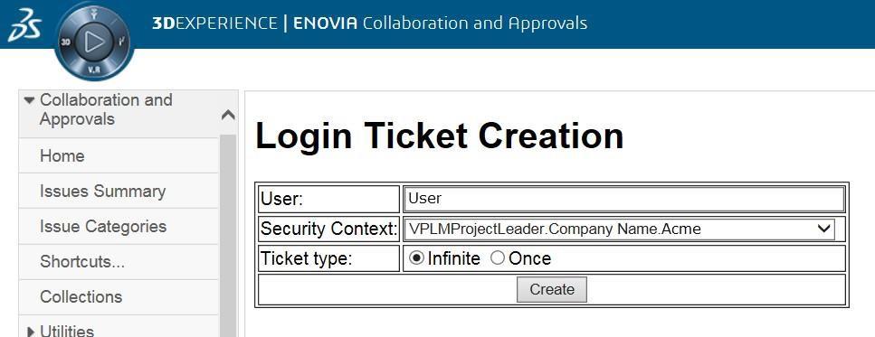 Login Ticket Creation